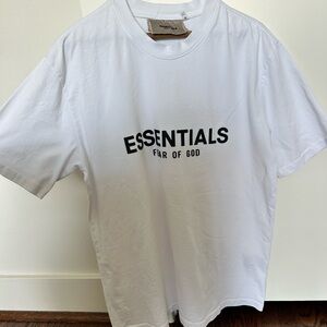 Essentials White Short Sleeve Tee Classic Casual